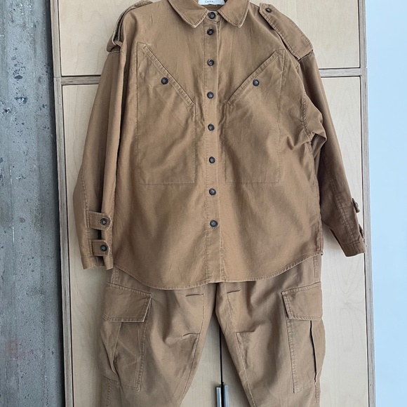 Maria Cher Pants - Maria Cher Co-ord Set in Khaki